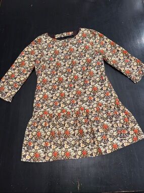 free people mini dress. size small. fall floral. back cut out. NEW no tags.